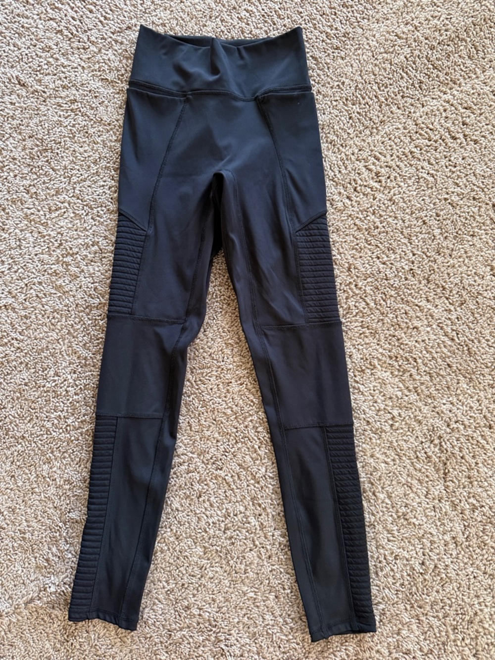 Fabletics High-Waist Black Moto Leggings Small